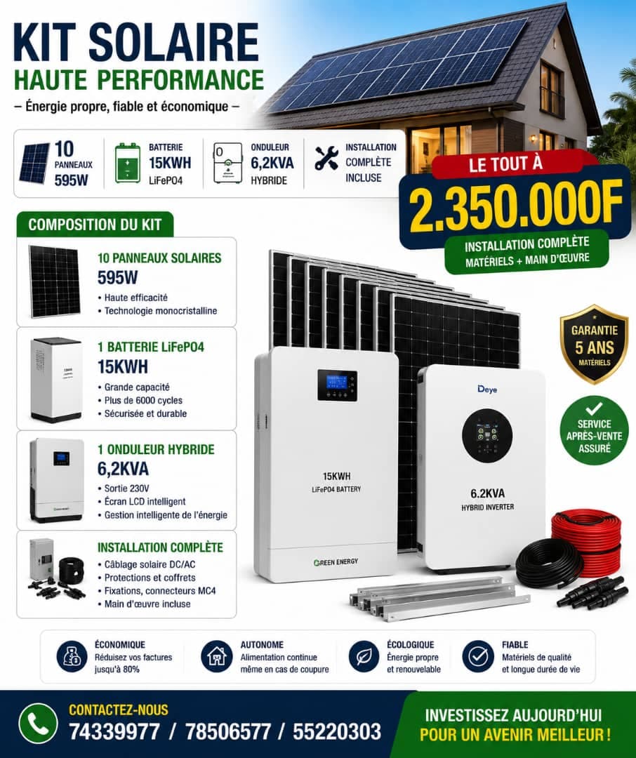 KIT SOLAIRE HAUTE PERFORMANCE